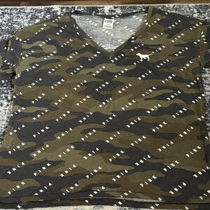 PINK Victoria's Secret Camouflage Short Sleeve Tee